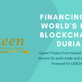 Financing the world's first blockchained durian, Queen Frozen Fruit tracked & traced fresh durians for each trade and successfully got financed for US$2million